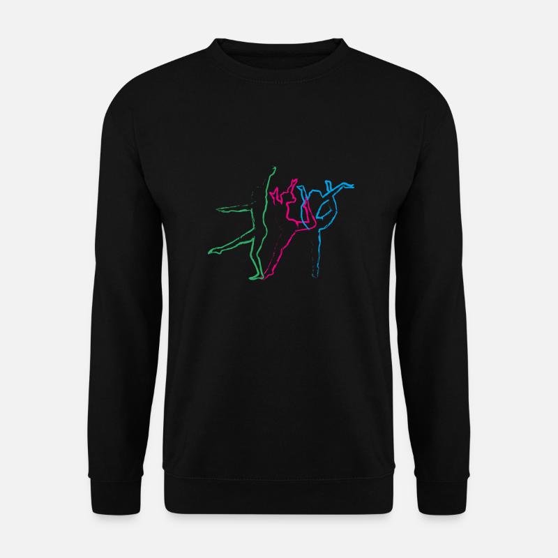 turnerin, yoga,sport,tanzen,gymnastik,outline - Unisex Pullover - Schwarz