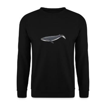 baleine bébé - baleineau Sei - Bébé Baleine - Sweat-shirt Unisexe - noir - Devant - Alina (178cm) & Michal (187cm)