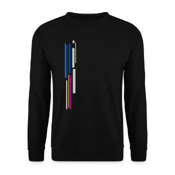 Style stripes - vertical lines - Unisex Sweatshirt - black - Front - Alina (178cm) & Michal (187cm)