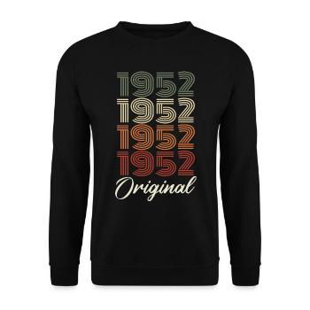 1952 Original Vintage Birthday Gift 1952 - Unisex Sweatshirt - black - Front - Alina (178cm) & Michal (187cm)