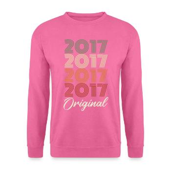 2017 Original Vintage Geburtstagsgeschenk 2017 - Unisex Pullover - Pink - Vorne