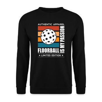 Floorball - Unisex Pullover - Schwarz - Vorne - Alina (178cm) & Michal (187cm)
