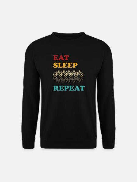 Eat Sleep Mountainbike Repeat - Unisex Pullover - Schwarz