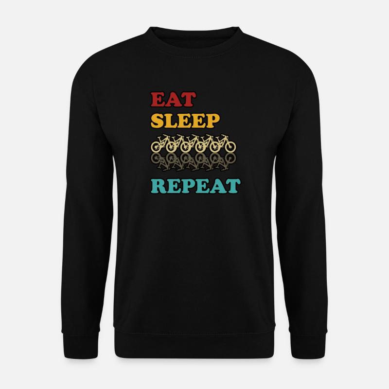 Eat Sleep Mountainbike Repeat - Unisex Pullover - Schwarz