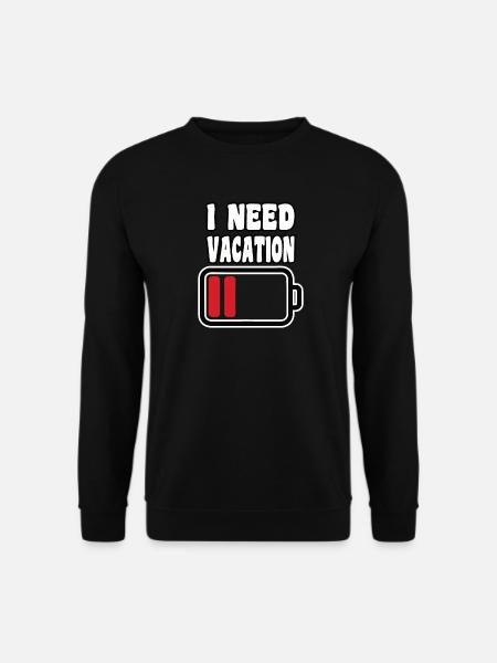 Ich brauche Urlaub Batterielow - Unisex Pullover - Schwarz