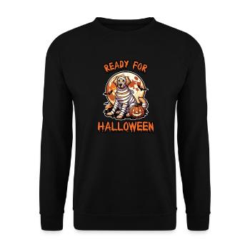 Ready for Halloween Golden Retriever - Unisex Sweatshirt - black - Front - Alina (178cm) & Michal (187cm)