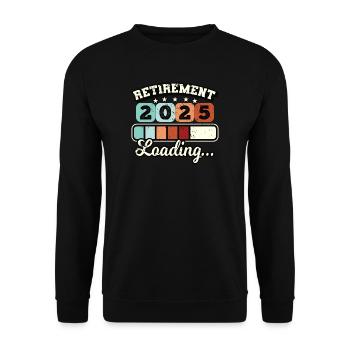 Retirement 2025 Shop Retro - Unisex Sweatshirt - black - Front - Alina (178cm) & Michal (187cm)