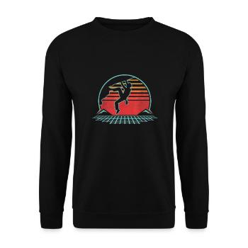 Climbing Mountaineering Mountaineering Nature Gift - Unisex Sweatshirt - black - Front - Alina (178cm) & Michal (187cm)