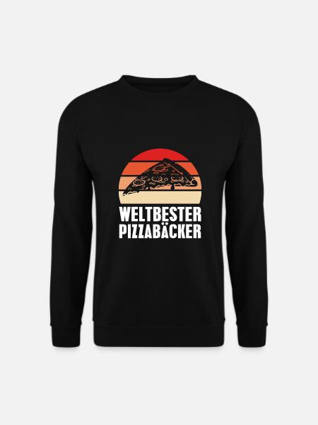 Pizza Pizzeria Weltbester Pizzabäcker - Unisex Pullover - Schwarz