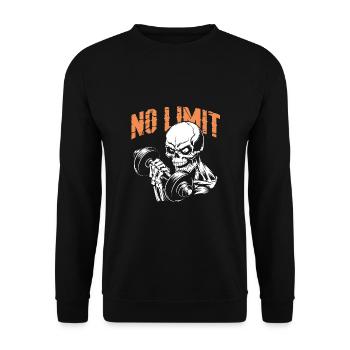 Entraînement de musculation du crâne et No Limit - Sweat-shirt Unisexe - noir - Devant - Alina (178cm) & Michal (187cm)