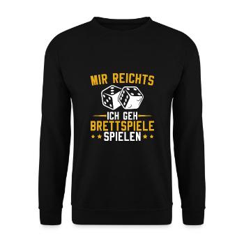 Gesellschaftsspiele Spieleabend Brettspiele - Unisex Pullover - Schwarz - Vorne - Alina (178cm) & Michal (187cm)