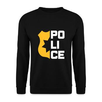 Police (halved service mark) - Unisex Sweatshirt - black - Front - Alina (178cm) & Michal (187cm)