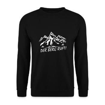 Wandern Berg ruft Bergsteiger Klettern Alpen - Unisex Pullover - Schwarz - Vorne - Alina (178cm) & Michal (187cm)