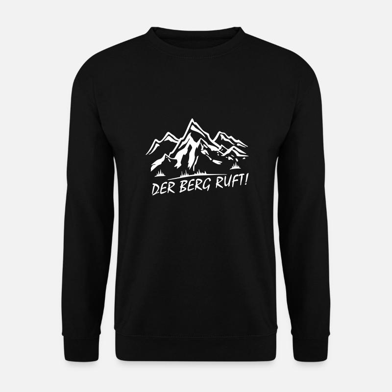 Wandern Berg ruft Bergsteiger Klettern Alpen - Unisex Pullover - Schwarz