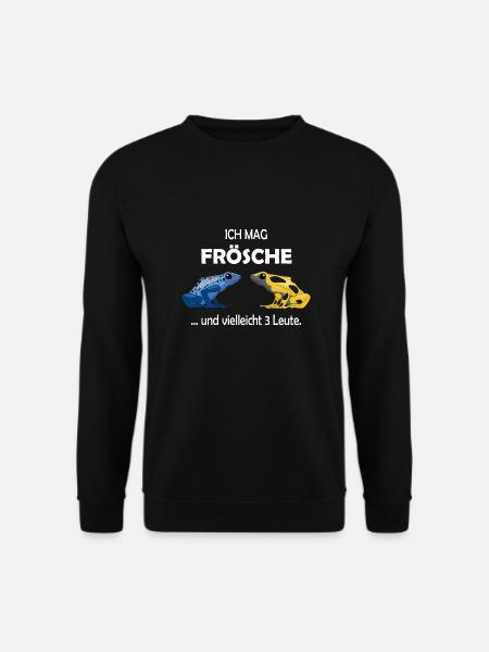Ich mag Frösche und 3 Leute Pfeilgiftfrosch - Unisex Pullover - Schwarz
