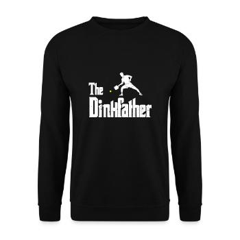 The Dinkfather Funny Pickle Dad Sports Pun - Unisex Sweatshirt - black - Front - Alina (178cm) & Michal (187cm)