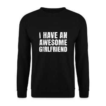 J'ai une petite amie géniale Le petit ami de la Saint-Valentin - Sweat-shirt Unisexe - noir - Devant - Alina (178cm) & Michal (187cm)