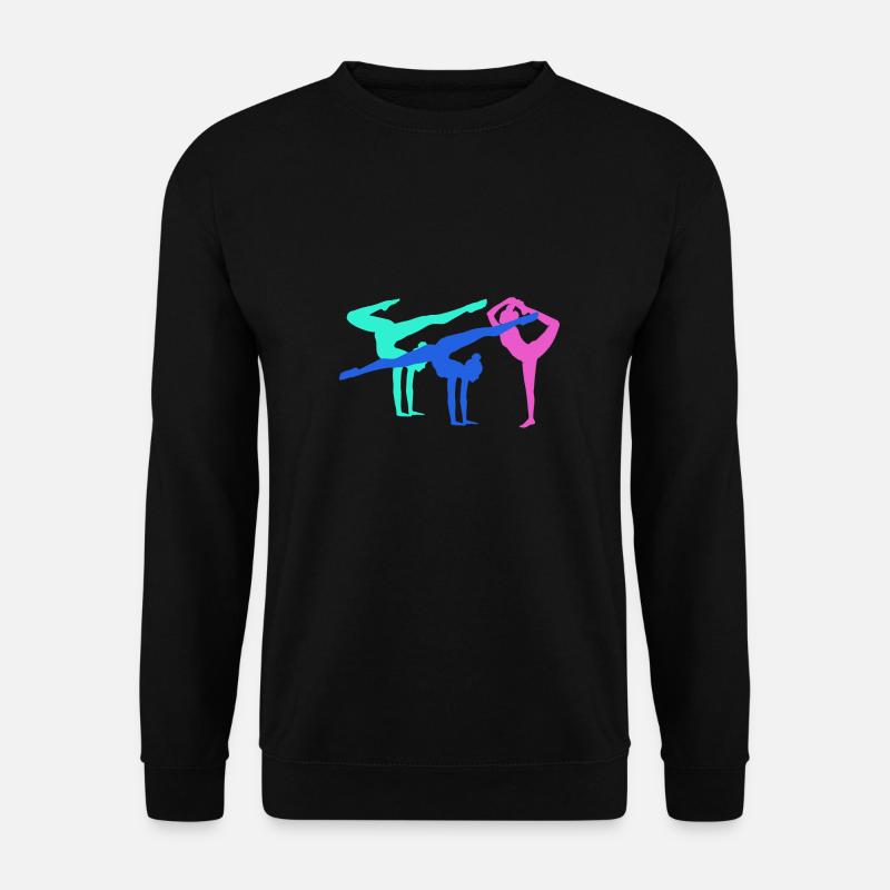 turnerin, yoga,sport,übungen,tanzen,gymnastik - Unisex Pullover - Schwarz