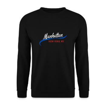 Neighborhood Series – Manhattan - Unisex Sweatshirt - black - Front - Alina (178cm) & Michal (187cm)