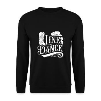 Line Dancing Country Dance - Line Dance Tanzen - Unisex Sweatshirt - black - Front - Alina (178cm) & Michal (187cm)