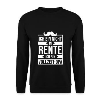 JE NE SUIS PAS EN PENSION JE SUIS A TEMPS PLEIN - Sweat-shirt Unisexe - noir - Devant - Alina (178cm) & Michal (187cm)