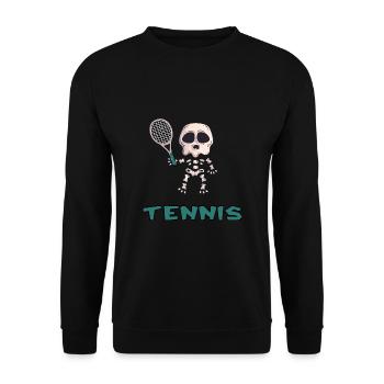 tennis tennis match joueur de tennis tennis-oldie - Sweat-shirt Unisexe - noir - Devant - Alina (178cm) & Michal (187cm)