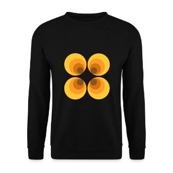 70s Flower Pattern - Unisex Sweatshirt - black - Front - Alina (178cm) & Michal (187cm)