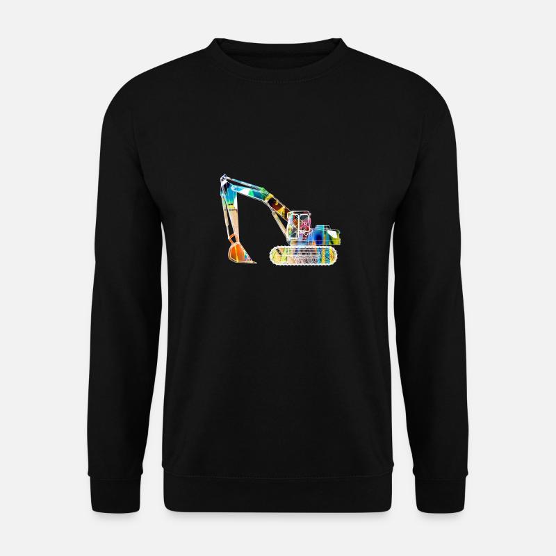 bagger,baggerfahren,baggerfahren,graffiti,bunt - Unisex Pullover - Schwarz