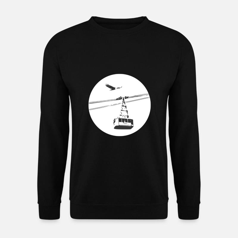 Télécabine avec aigle noir - Sweat-shirt Unisexe - noir