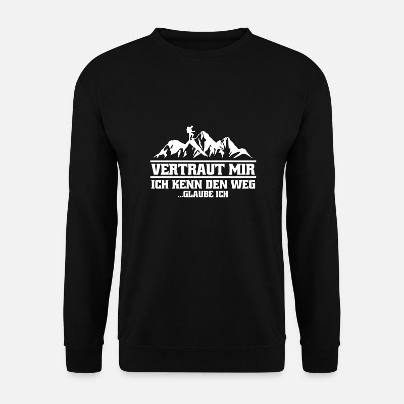 Wandern Bergsteigen Wanderung Natur Trekking - Unisex Pullover - Schwarz