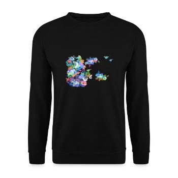 Flowers,Flower,Spring,Blossoms,Colorful - Unisex Sweatshirt - black - Front - Alina (178cm) & Michal (187cm)