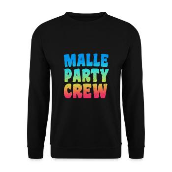 Malle Party Crew - Unisex Sweatshirt - black - Front - Alina (178cm) & Michal (187cm)