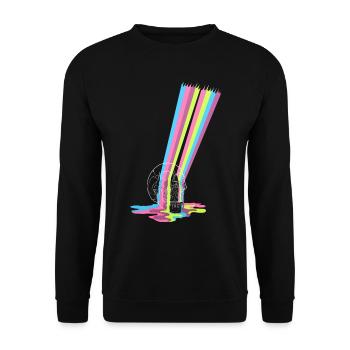 cri silencieux pour la lumière et la couleur - Sweat-shirt Unisexe - noir - Devant - Alina (178cm) & Michal (187cm)