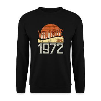 Millésime juin 1972 - Sweat-shirt Unisexe - noir - Devant - Alina (178cm) & Michal (187cm)