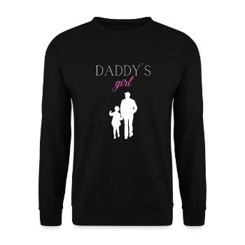 Daddys girl baby kids gift - Unisex Sweatshirt - black - Front - Alina (178cm) & Michal (187cm)