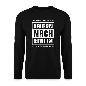 Bauern - Unisex Pullover - Schwarz - Vorne - Alina (178cm) & Michal (187cm)