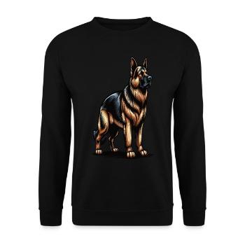 Berger allemand Chiens de berger Chiens de berger - Sweat-shirt Unisexe - noir - Devant - Alina (178cm) & Michal (187cm)