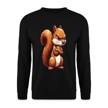 Squirrel Squirrel Squirrel Lover Rodent - Unisex Sweatshirt - black - Front - Alina (178cm) & Michal (187cm)