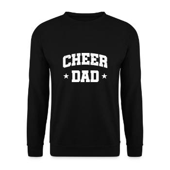 Cheer Dad Funny Cheerleader Shirt Fathers Day - Unisex Sweatshirt - black - Front - Alina (178cm) & Michal (187cm)