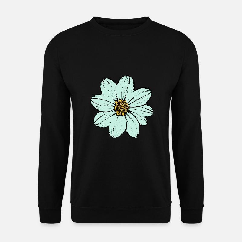 Fleur, bleu clair, fleur bleue - Sweat-shirt Unisexe - noir