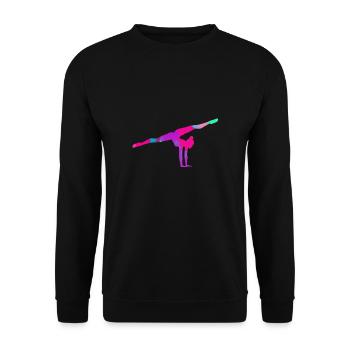 Gymnast, yoga, sports, exercises, dancing, gymnastics - Unisex Sweatshirt - black - Front - Alina (178cm) & Michal (187cm)