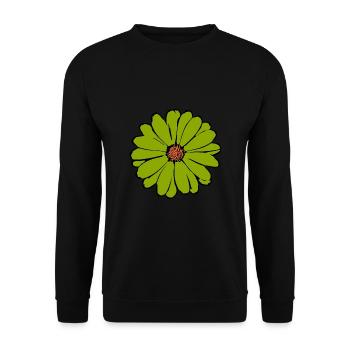 Fleur verte, fleur verte, fleurs vertes, jour de la Saint-Patrick - Sweat-shirt Unisexe - noir - Devant - Alina (178cm) & Michal (187cm)