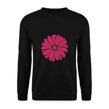 fleur, fleur, rouge, violet - Sweat-shirt Unisexe - noir - Devant - Alina (178cm) & Michal (187cm)
