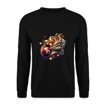 Billard Billardtisch 8er Ball Snooker Queue - Unisex Pullover - Schwarz - Vorne - Alina (178cm) & Michal (187cm)