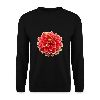 Flower Red Red Flower Flowers Red Red Flowers - Unisex Sweatshirt - black - Front - Alina (178cm) & Michal (187cm)