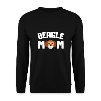 Chiens Maman Propriétaire de chien Cadeau de fête des mères Beagle - Sweat-shirt Unisexe - noir - Devant - Alina (178cm) & Michal (187cm)