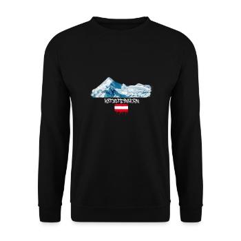 Kitzsteinhorn,mountain,mountains,Austria,ski area,skiing - Unisex Sweatshirt - black - Front - Alina (178cm) & Michal (187cm)
