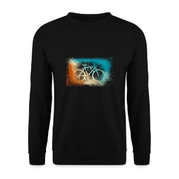 bicycle,vintage,illustration,colorful,retro,graffiti - Unisex Sweatshirt - black - Front - Alina (178cm) & Michal (187cm)
