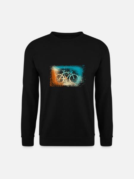 Fahrrad,vintage, illustration,bunt,retro,graffiti - Unisex Pullover - Schwarz