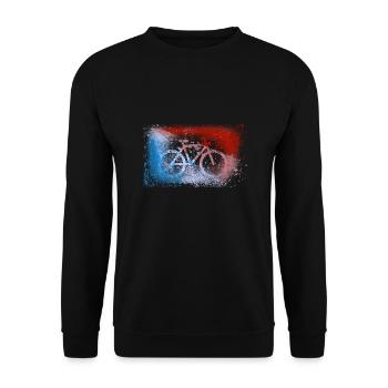 bicycle,vintage,illustration,colorful,retro,graffiti - Unisex Sweatshirt - black - Front - Alina (178cm) & Michal (187cm)